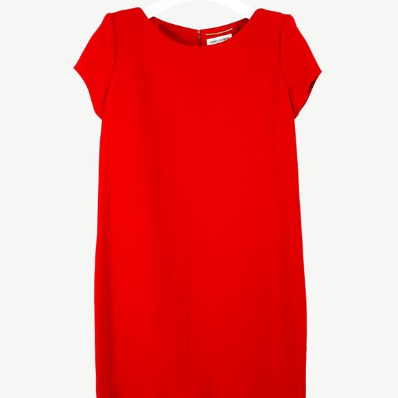Saint Laurent AW/13 Red Cap-Sleeve Classic Tube Mini Dress - Picture 1 of 10